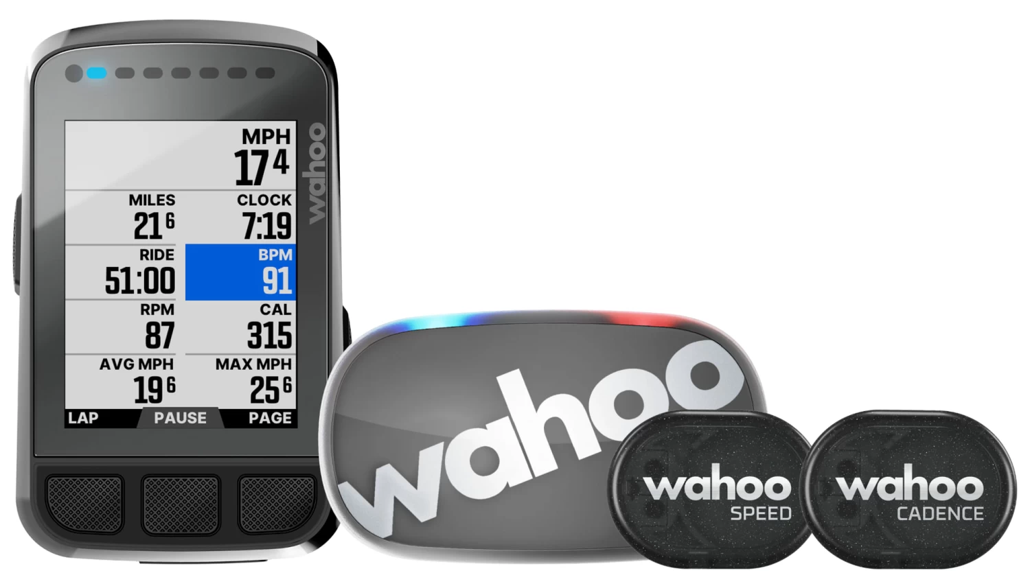 Wahoo Fitness ELEMNT BOLT V2 Wireless GPS Cycling Computer Bundle